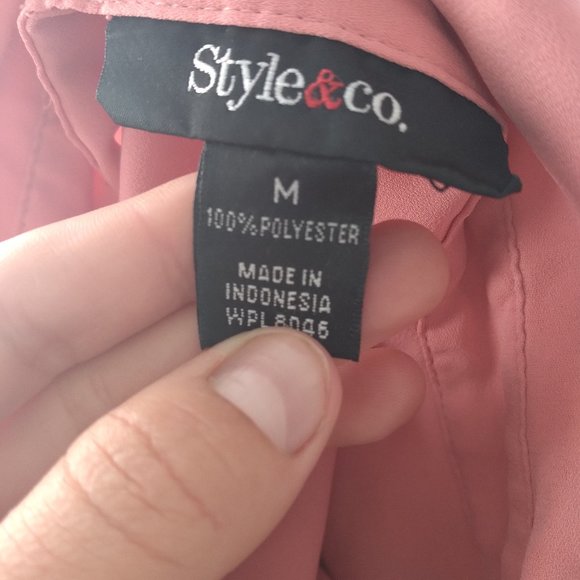 Style & Co long sleeve button up top - Picture 5 of 6